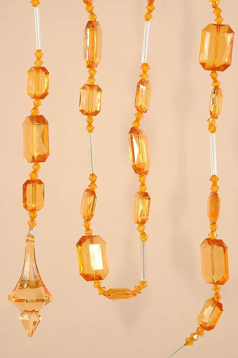 72" Acrylic Retan. Bead Garland Gold Ea