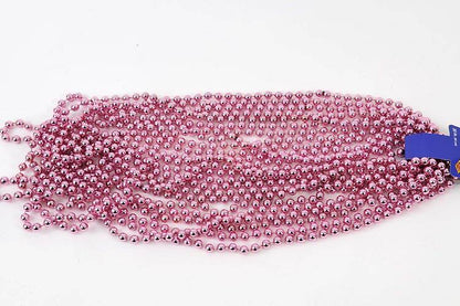 Round Party Beads Pink Pkg/12