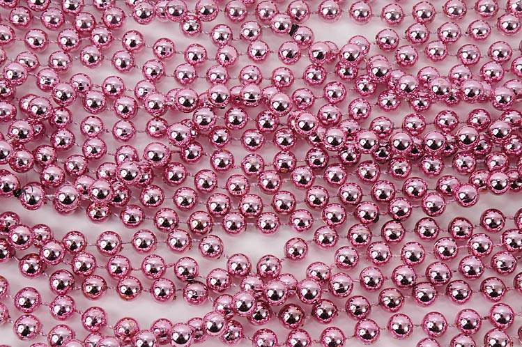 Round Party Beads Pink Pkg/12