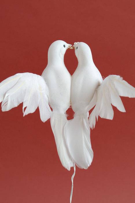 7" Flying Bridal Doves White Pkg/6