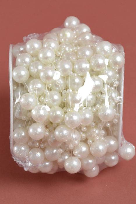 14mm X 8yds Pearl Garland Ivory 