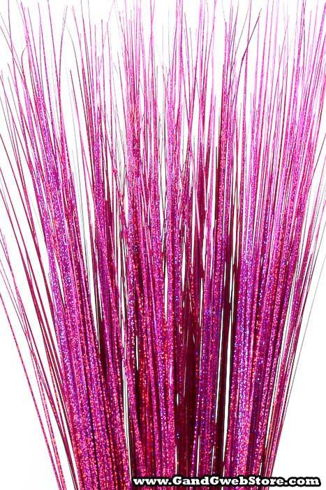 36 Glitter Laser Grass Bush Hot Pink Pkg/12 