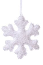 5 Foam Snowflake Ornament W/glitter White