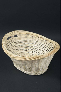 22" BLEACHED WILLOW LAUNDRY BASKET NATURAL