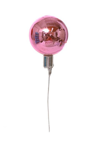 50mm Gloss Glass Ball Ornament Pink Pkg/24