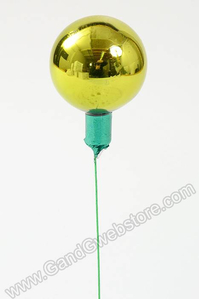 50MM GLOSS GLASS BALL ORNAMENT APPLE GREEN PKG/24