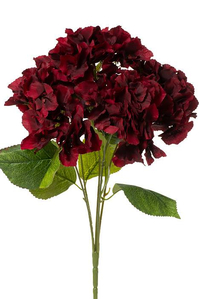 15" HYDRANGEA BUSH BURGUNDY