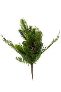 17" PINE/CONE CEDAR BUSH GREEN