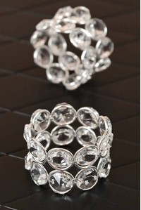 2" CRYSTAL NAPKIN RING PKG/6