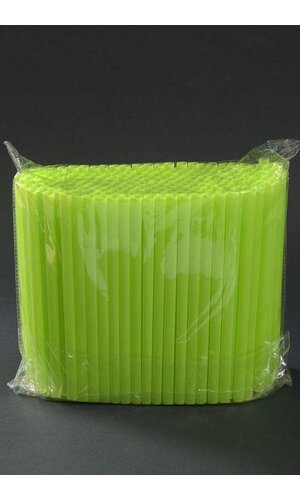 8.25" PLASTIC STRAIGHT STRAW GREEN PKG/250