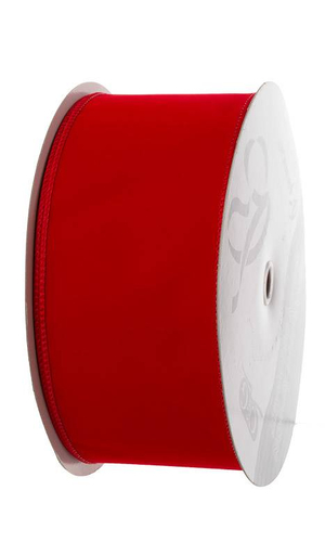 4" X 50YDS  VALUE VELVET MEDIUM RED/RED