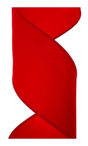 4" X 50YDS  VALUE VELVET MEDIUM RED/RED