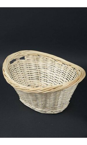 22" BLEACHED WILLOW LAUNDRY BASKET NATURAL