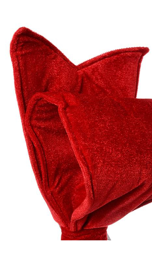 8.75" X 20" VELVET BOW ORNAMENT RED