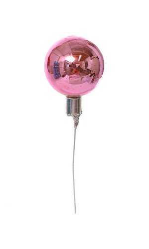 50mm Gloss Glass Ball Ornament Pink Pkg/24