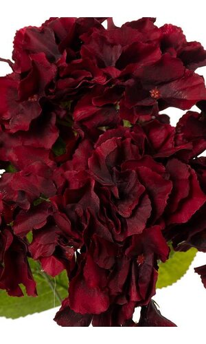 15" HYDRANGEA BUSH BURGUNDY