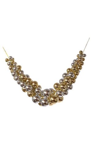 52" VP Mixed Ball Swag Garland Gold/Silver