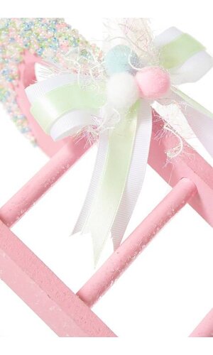 12" DECORATIVE CANDY CANE LADDER ORNAMENT PINK