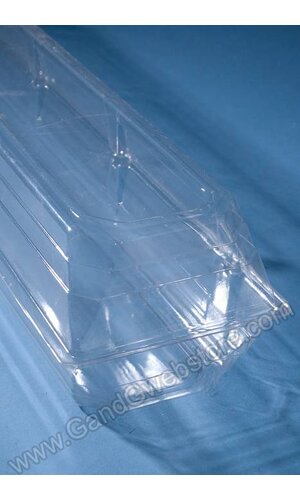 31.5" X 6" X 5" LARGE CUT FLOWER BOX CLEAR PKG/5