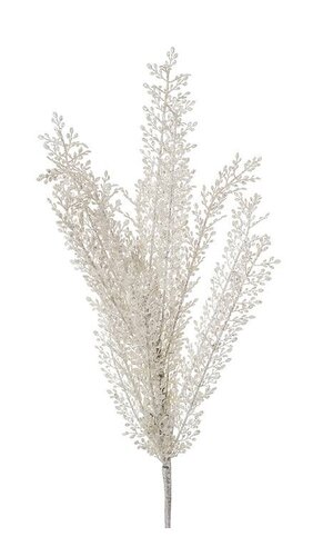 24" GLITTER/ SEQUIN ARTEMESIA BUSH WHITE