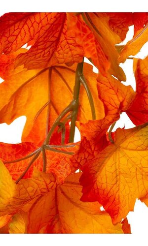 6 FT MAPLE LEAF GARLAND YELLOW/ORANGE