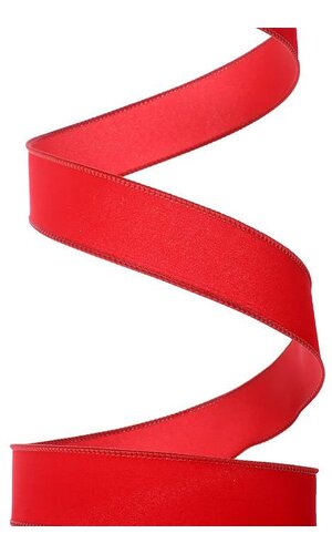 1.5" X 50YDS VALUE VELVET WIRED RIBBON MEDIUM RED