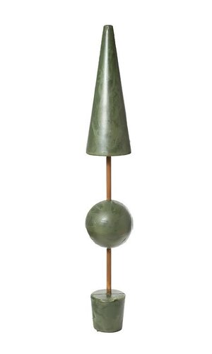 60" TALL TOPIARY w/24"x 9"CONE & 10" BALL GREEN