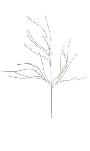 36" TWIG GLITTER SPRAY WHITE