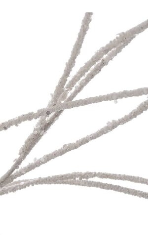 36" TWIG GLITTER SPRAY WHITE