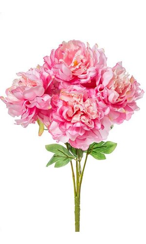 18" SILK PEONY BUSH HOT PINK