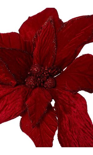 30" DISPLAY POINSETTIA STEM RED