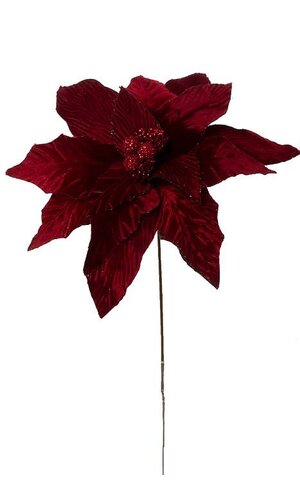 30" DISPLAY POINSETTIA STEM BURG