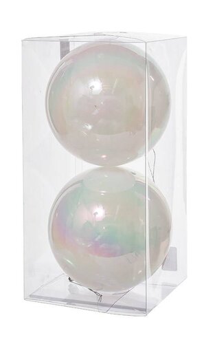 150MM BALL CANDY APPLE/WHITE/IRIDESCENT BX/2