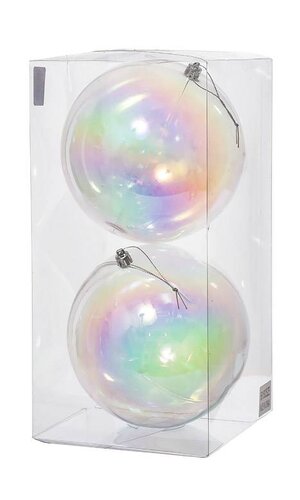 150MM BALL CLEAR IRIDESCENT BX/2