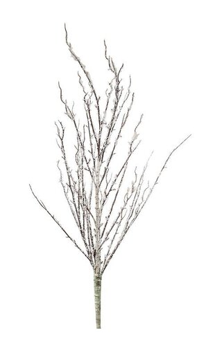 38" SNOWED PLASTIC BIRCH TREE BRANCH BROWN/ICY