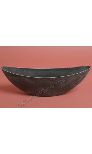 15.5" X 5" OVAL HARD PLASTIC BOWL BLACK