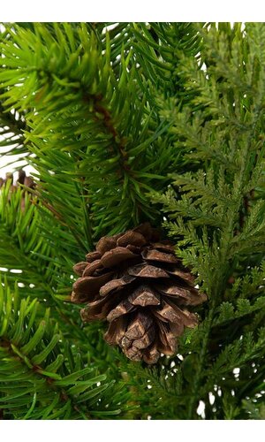 17" PINE/CONE CEDAR BUSH GREEN