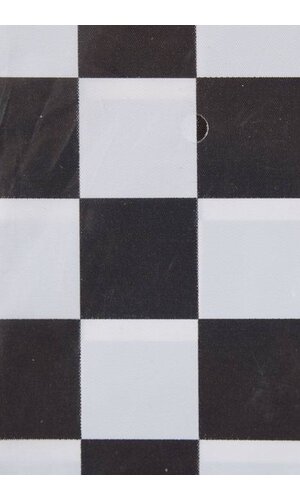 54" X 108" CHECKERED TABLE COVER BLACK/WHITE