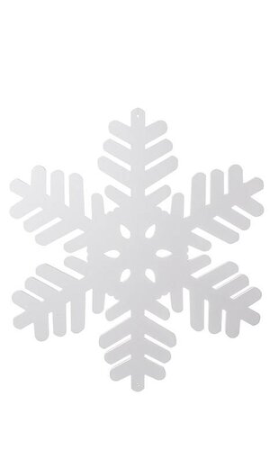 17.75" SNOWFLAKE ORNAMENT WHITE