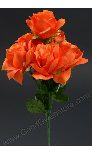 16" PRINTING ROSE BUSH ORANGE