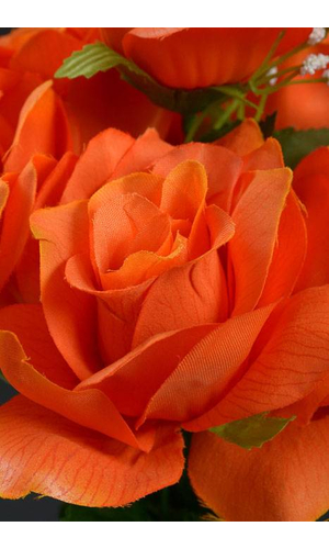 16" PRINTING ROSE BUSH ORANGE