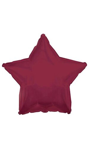 18" FOIL STAR BALLOON MAROON PKG/10