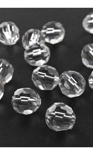 18MM ROUND FACETED BEAD CRYSTAL PKG/72 APPROXIMATELY