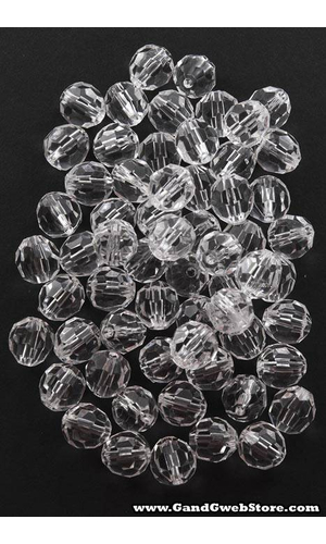 18MM ROUND FACETED BEAD CRYSTAL PKG/72 APPROXIMATELY