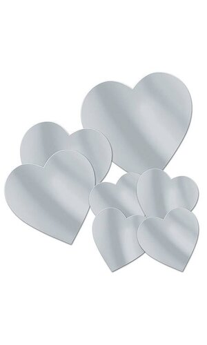 Foil Heart Cutouts Silver Pkg/7 - Www.gandgwebstore.com