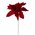 30" DISPLAY POINSETTIA STEM RED