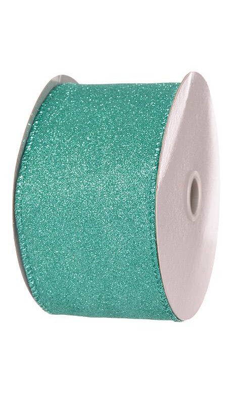 2.5 Teal Glitter Ribbon